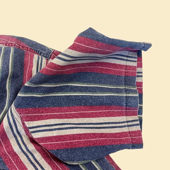 1990s striped shirt by Timbercreek by Wrangler, vintage L to XL button down - Picture 6 of 10